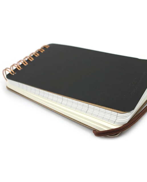Caderno de Argolas Grain A6 - Preto Preto-2