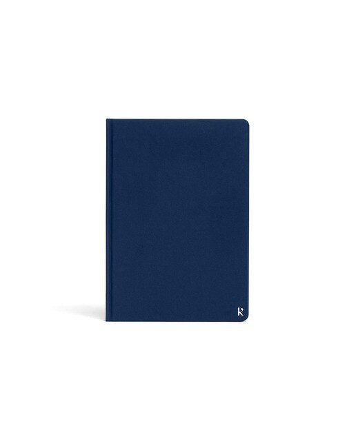 Caderno A5 Papel de Pedra Pontos Capa Dura - Azul Azul-2