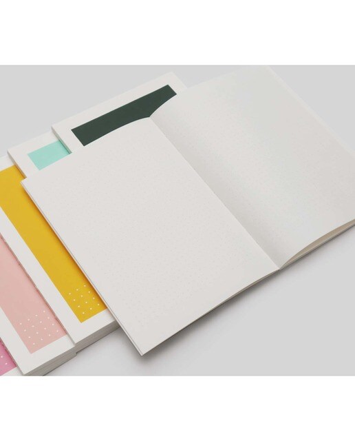 Caderno A5 Hanji Cabinet Papel Pontos - Verde-escuro Verde-escuro-4