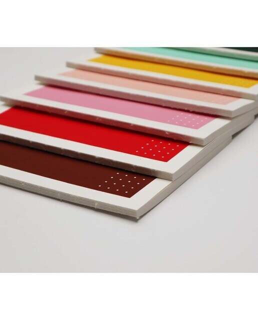 Caderno A5 Hanji Cabinet Papel Pontos - Vermelho Vermelho-8