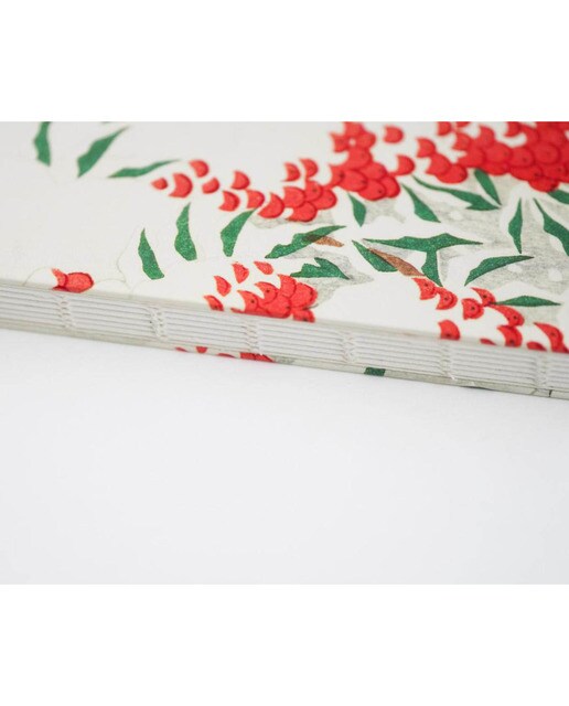 Caderno Encadernação Artesanal Japanese Flycatchers A5 - Vermelho e Azul Vermelho/Azul-3