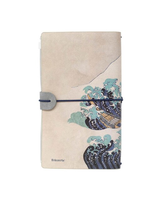 Caderno de Viagem Hokusai - Azul e Cinzento Azul / Cinzento-2