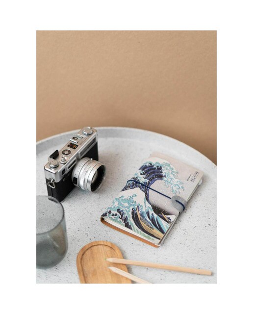 Caderno de Viagem Hokusai - Azul e Cinzento Azul / Cinzento-3