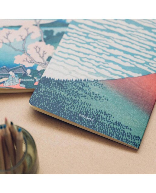 Pack de 3 Cadernos Hokusai A5 - Azul e Cinzento Azul / Cinzento-7