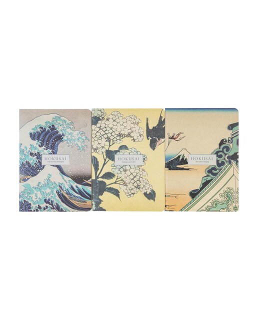 Pack de 3 Cadernos Hokusai A6 - Azul e Cinzento Azul / Cinzento-2
