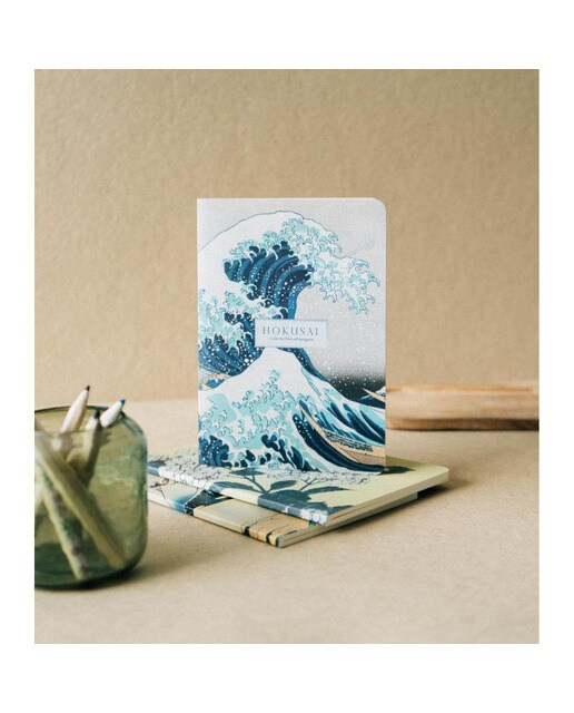 Pack de 3 Cadernos Hokusai A6 - Azul e Cinzento Azul / Cinzento-4