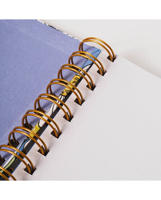 Caderno M Margaridas - Azul/Branco Azul / Branco-3