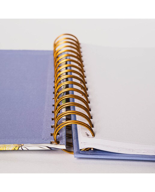 Caderno M Margaridas - Azul/Branco Azul / Branco-4