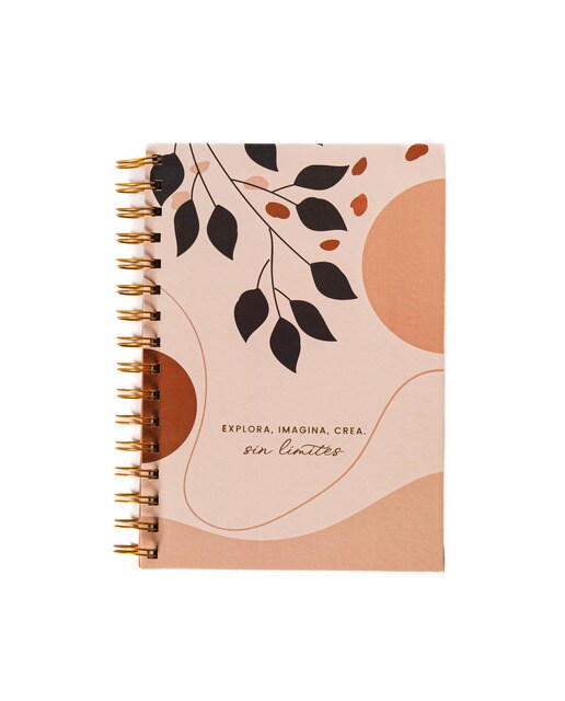 Caderno M Folhas - Laranja/Preto Laranja / Preto-1