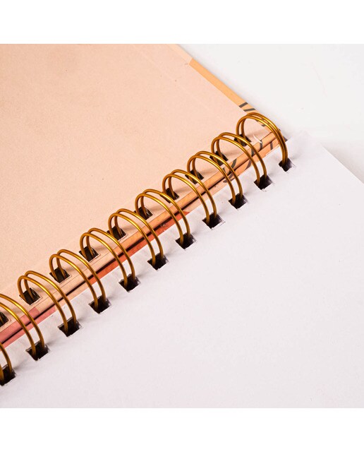 Caderno M Folhas - Laranja/Preto Laranja / Preto-3