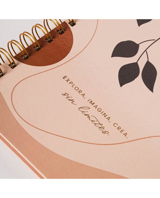 Caderno M Folhas - Laranja/Preto Laranja / Preto-4