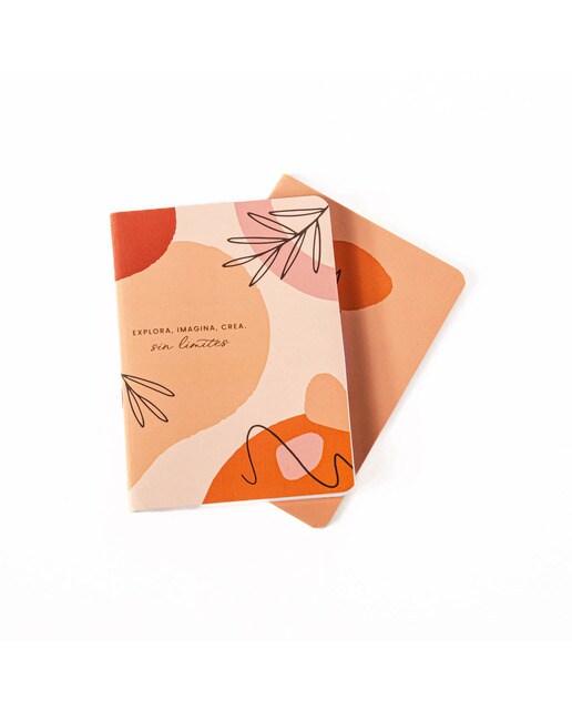 Cadernos S em Branco e de Linhas Folhas - Laranja/Multicolor Laranja / Multicolor-1
