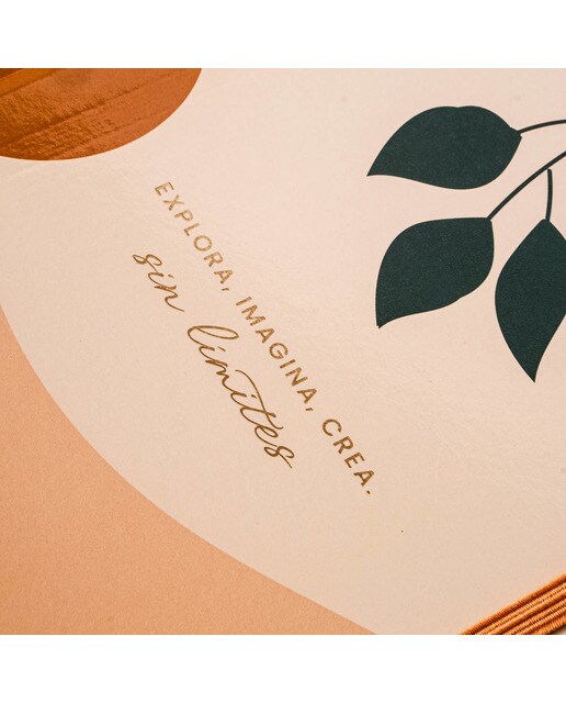 Caderno de Capa Dura M Folhas - Laranja/ Multicolor Laranja / Multicolor-2