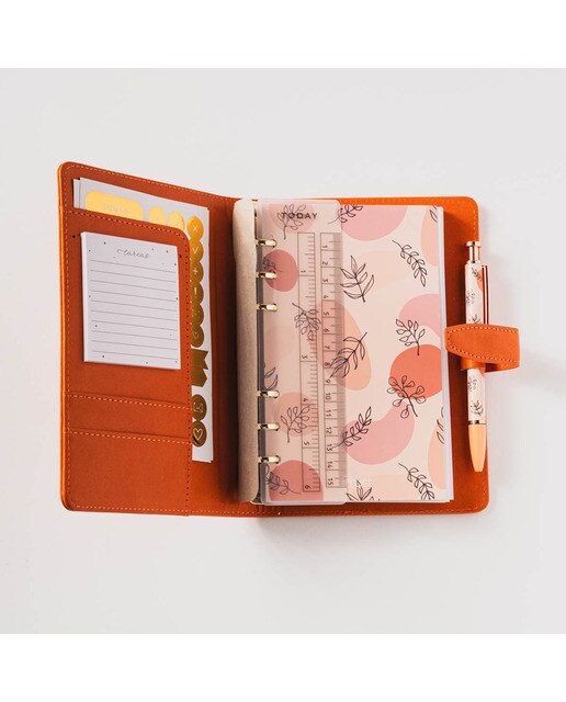Caderno Recarregável M - Verde Laranja-6