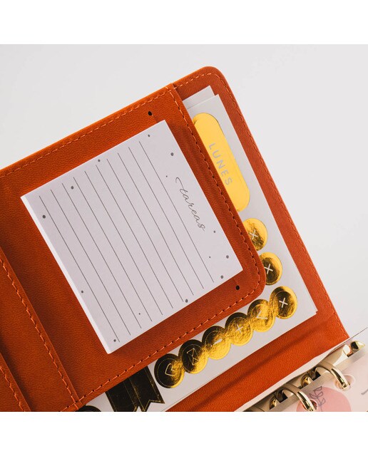 Caderno Recarregável M - Verde Laranja-8