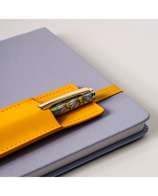 Caderno M com Acessórios para Canetas Esferográficas ou Óculos Margaridas - Azul e Multicolor Azul / Multicolor-2