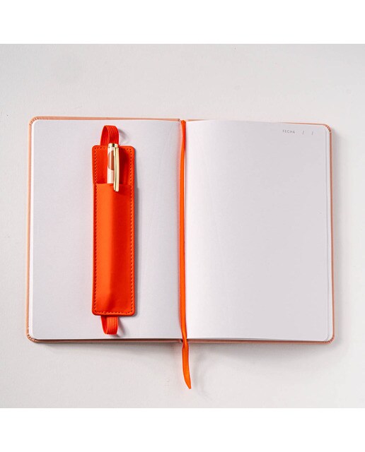 Caderno M com Acessórios para Canetas Esferográficas ou Óculos - Laranja e Multicolor Laranja / Multicolor-4