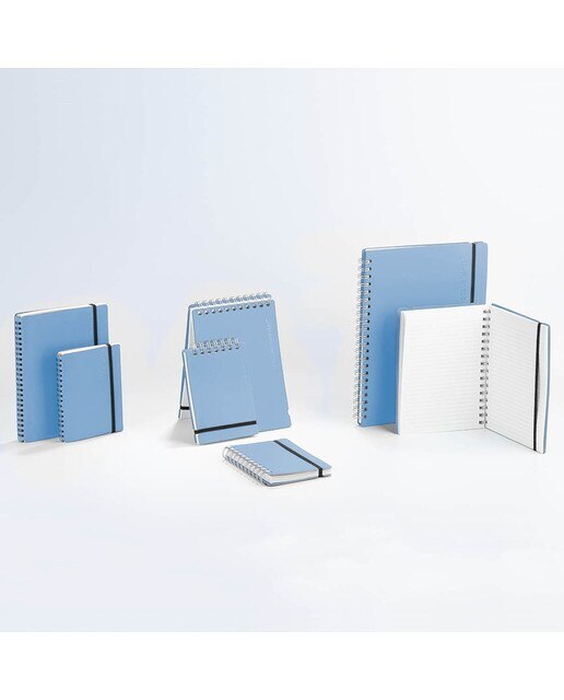 Caderno pautado A5 Vacavaliente azul claro 4