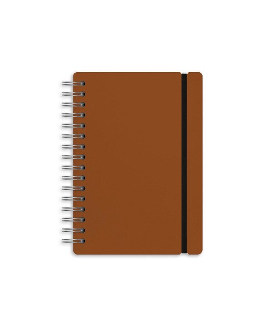 Caderno A5 pautado Vacavaliente camel 2