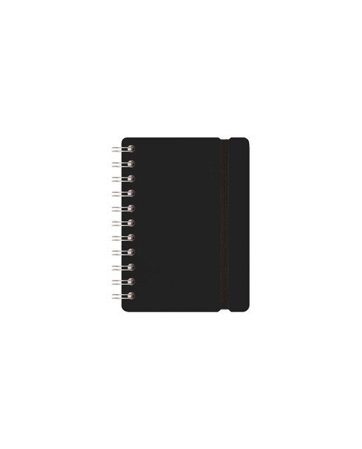 Caderno A6 pautado Vacavaliente preto 2