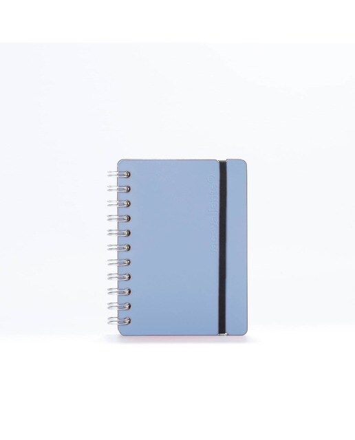 Caderno A6 pautado Vacavaliente azul claro 1