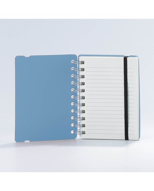 Caderno A6 pautado Vacavaliente azul claro 3