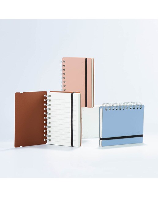 Caderno A6 pautado Vacavaliente azul claro 6