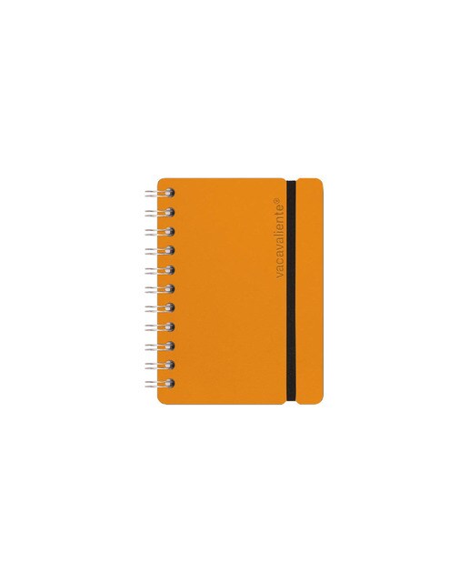 Caderno pautado A6  Vacavaliente laranja abóbora 1