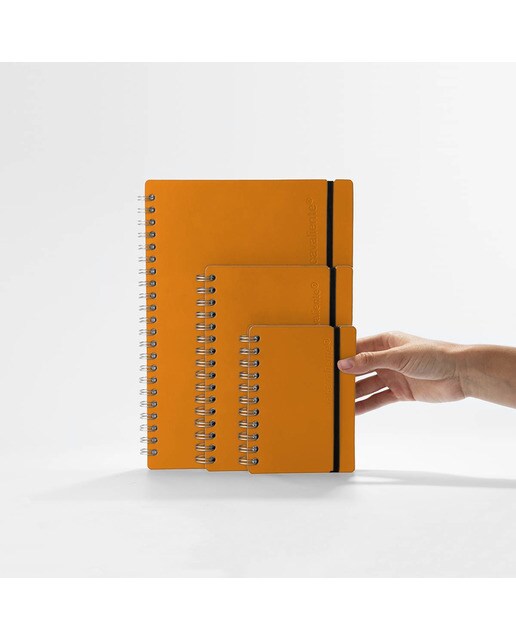 Caderno pautado A6  Vacavaliente laranja abóbora 4