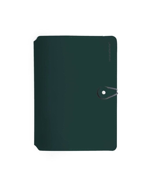 Caderno Madison A5 pautado Vacavaliente verde amazónia e cru 1