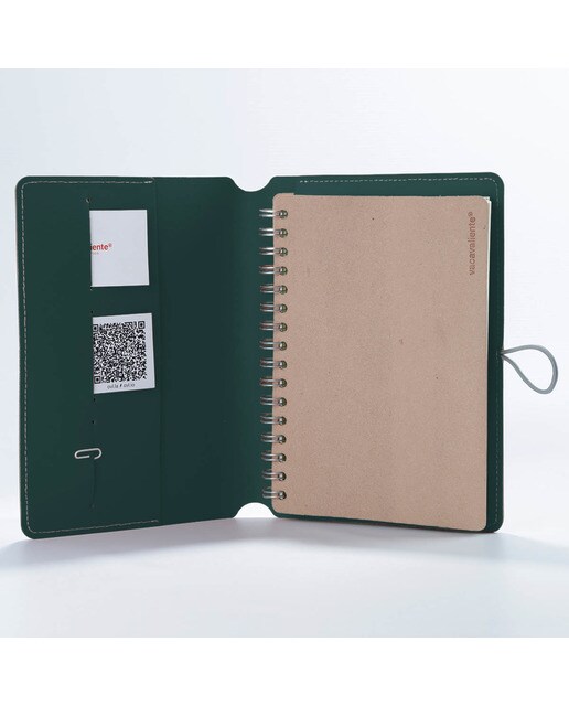 Caderno Madison A5 pautado Vacavaliente verde amazónia e cru 2