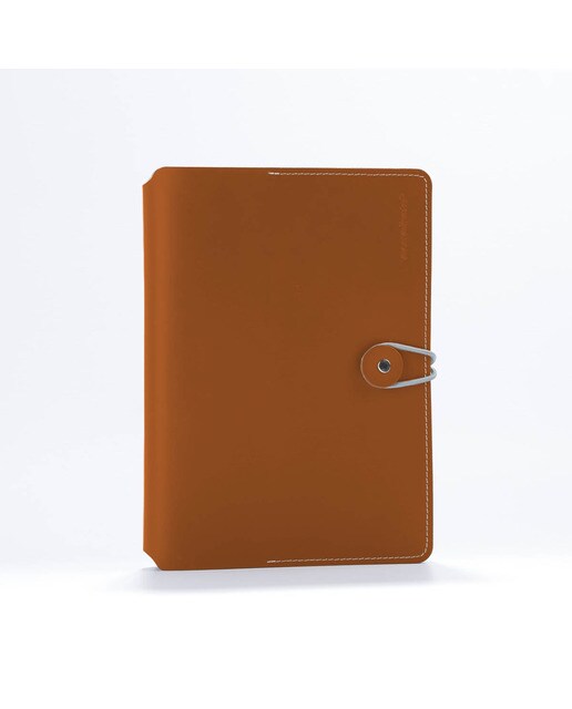 Caderno Madison A5 pautado Vacavaliente camel e cru 1