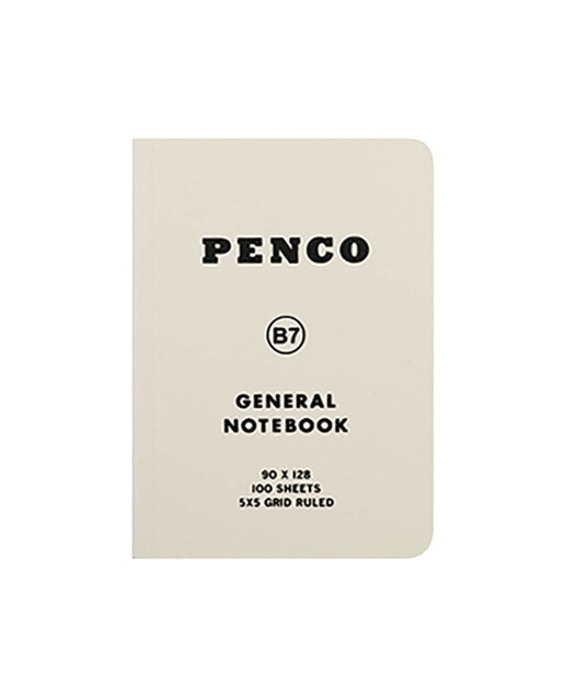 Caderno B7 Capa flexivel, quadriculado 5x5 Penco branco Branco-1