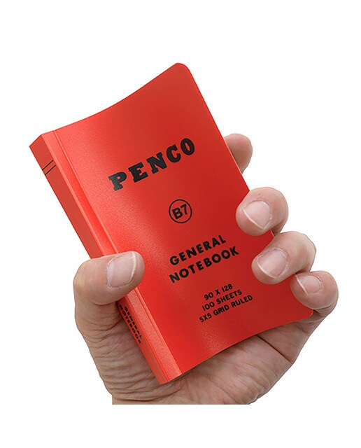 Caderno B7 capa flexivel, quadriculado 5x5 Penco amarelo Amarelo-2