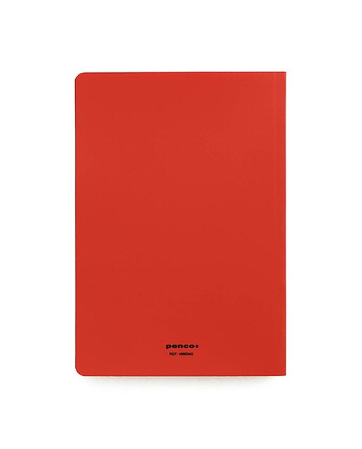 Caderno B6 capa flexivel , quadriculado 5x5 Penco vermelho Vermelho-2