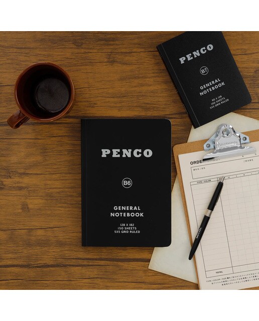 Caderno B6 capa flexivel , quadriculado 5x5 Penco azul Azul-3