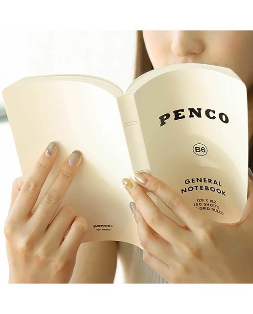 Caderno B6 capa flexivel , quadriculado 5x5 Penco branco Branco-6