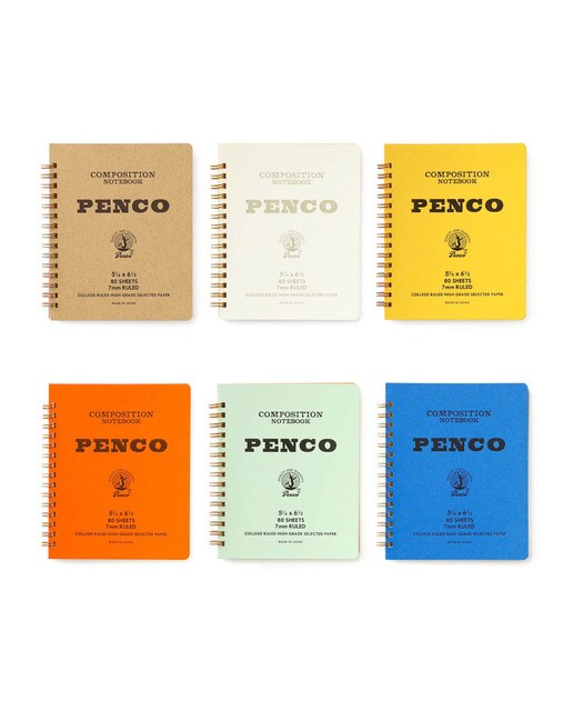 Bloco de argolas duplo M papel pautado Penco 7mm capa kraft Kraft-4