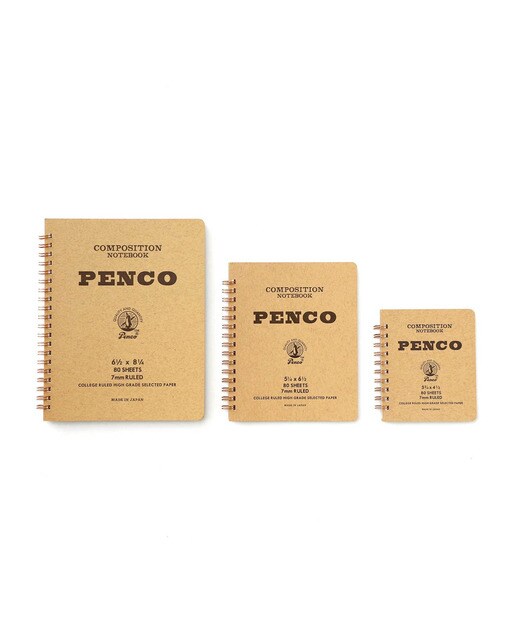Bloco de argolas duplo M papel pautado Penco 7mm capa laranja Amarelo-7