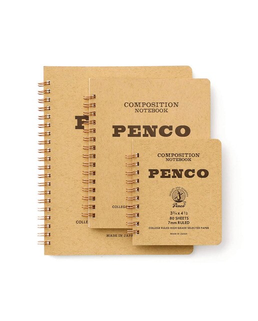 Bloco de argolas duplo L papel pautado Penco 7mm capa verde menta Menta-6