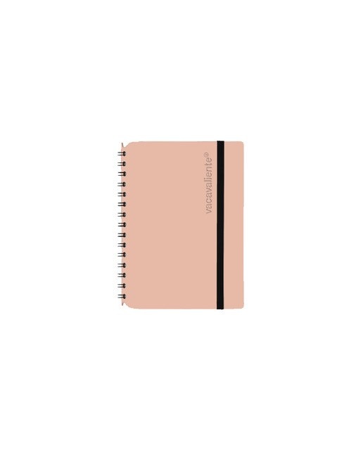 Bloco de notas Plein Air A6 pautado rosa vacavaliente 1