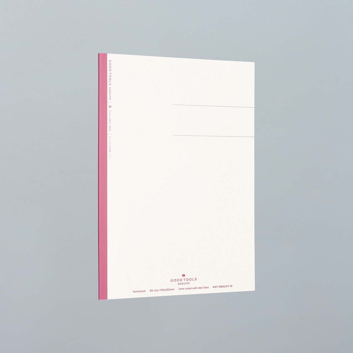 Cuaderno Kokuyo Good Tools B5 Rayado Punto 7mm rosa A Blanco-6