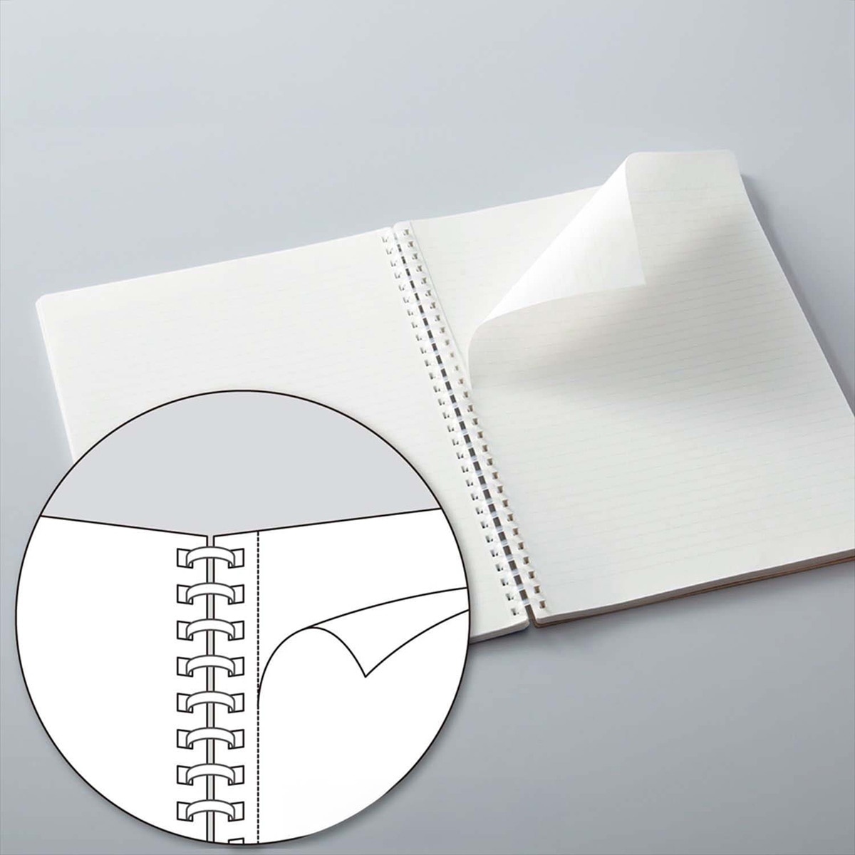 Imagen 5 de Cuaderno anillas flexibles Kokuyo lineas A5 negro