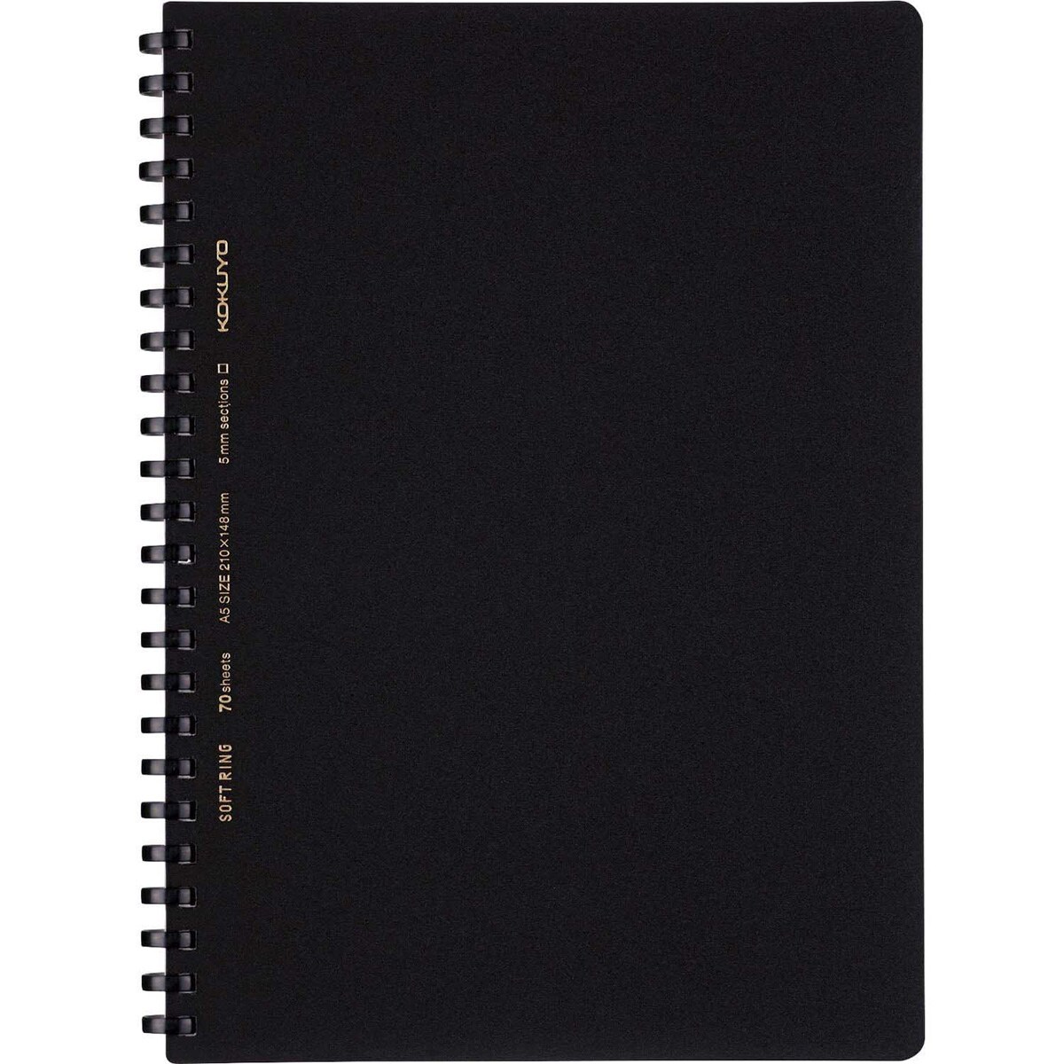 Cuaderno anillas flexibles Kokuyo cuadrícula A5 negro 1