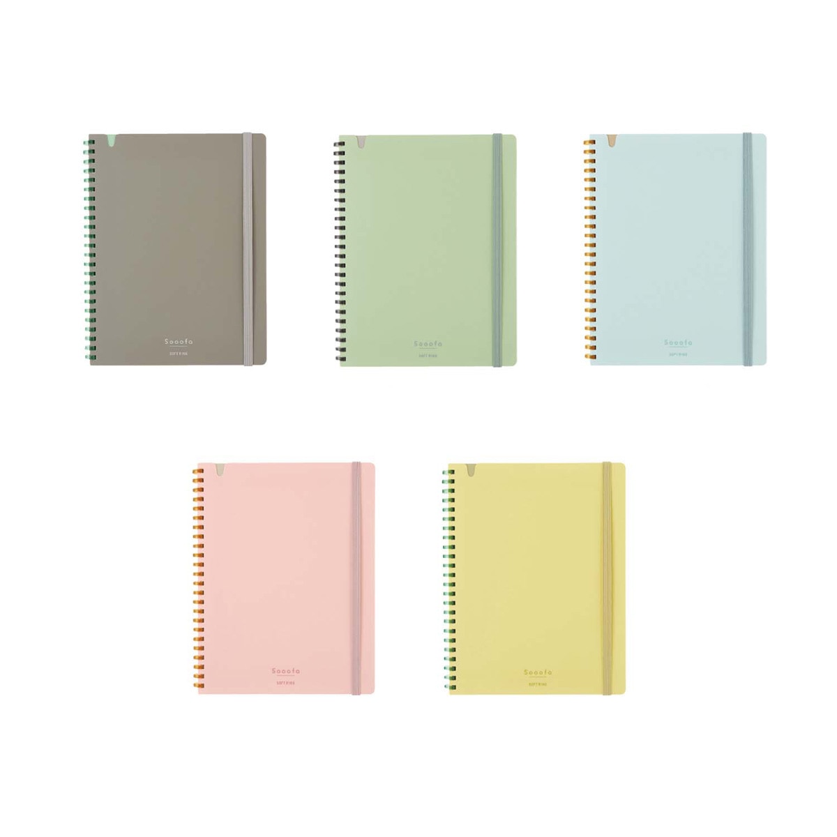 Imagen 16 de Cuaderno anillas flexibles Kokuyo cuadrícula 4 mm A5 rosa