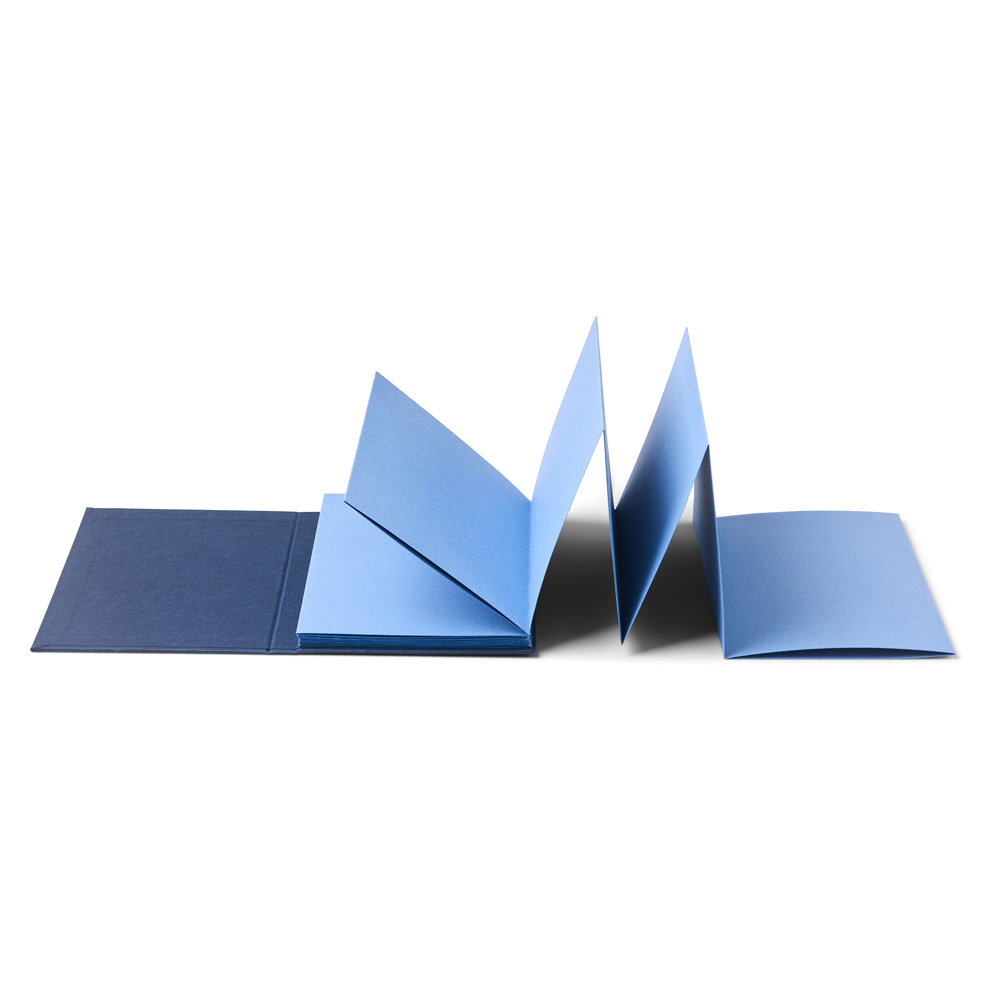 Caderno Fabriano Leporello Cromia 220 g/m2. Capas de Cor Azul com Elastico em Formato 11,5*16,5 cm Azul-2