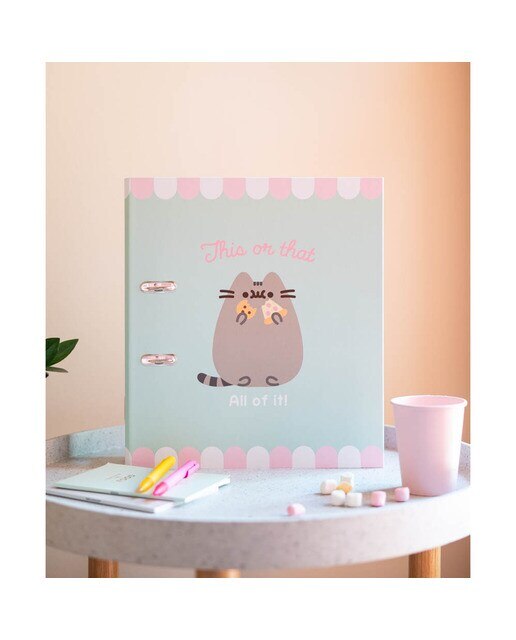 Arquivador com Compressor Pusheen 28,5x7x33,5 Verde Verde / Rosa-5