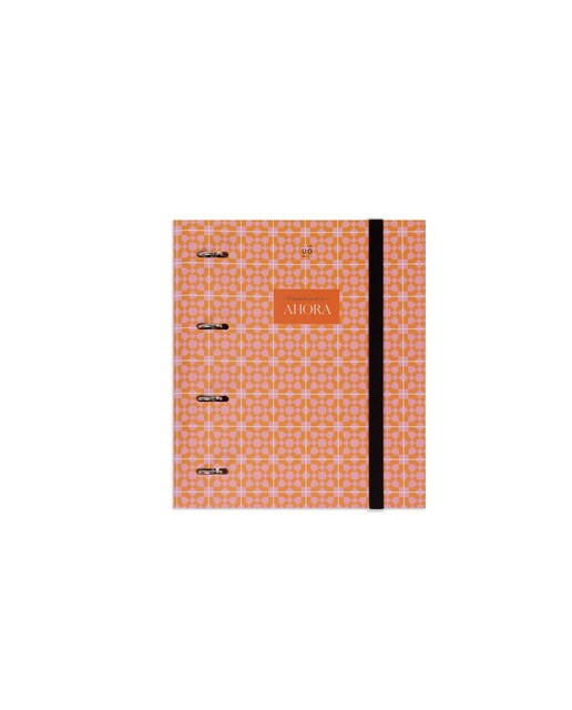 Pasta de 4 Argolas Ahora - Laranja Multicolor-1