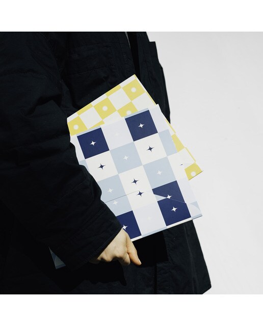 Conjunto de 2 pastas tipo envelope Akalia Kokonote Azul Azul / Amarelo-3