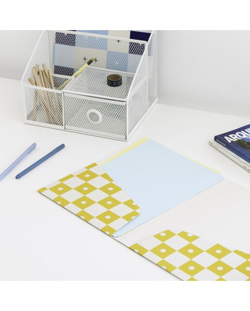 Conjunto de 2 pastas tipo envelope Akalia Kokonote Azul Azul / Amarelo-5